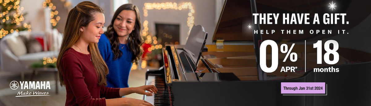 yamaha holiday piano sale - 0% financing or 18 months
