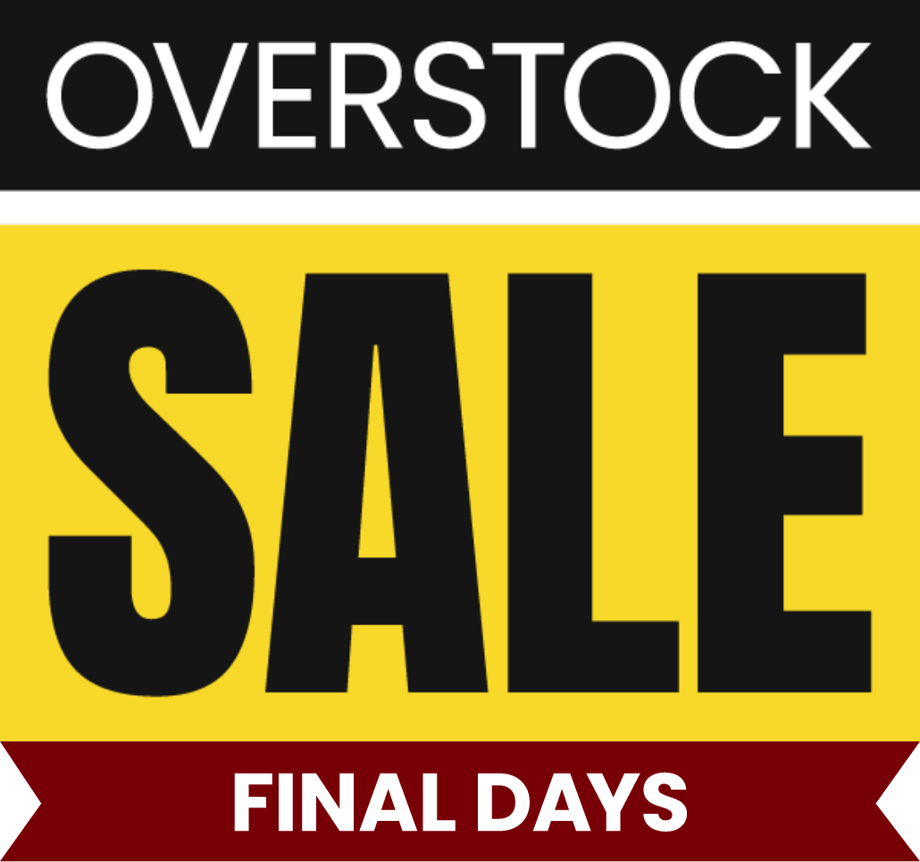 Overstock sale large graphic text