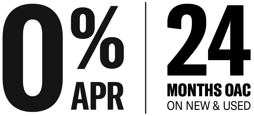 0 apr 24 months oac on new and used graphic
