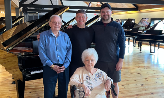 Three generations of the Falcetti family